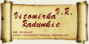 Vitomirka Radunkić vizit kartica